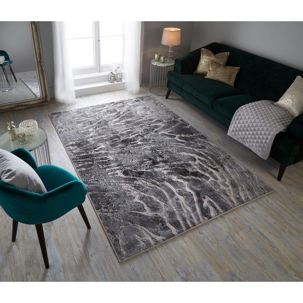 Tappeto grigio 200x290 cm Lyra - Flair Rugs-image-4