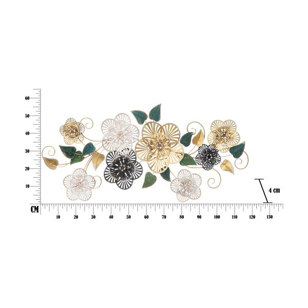 Decorazione da appendere in metallo con motivo floreale Mauro Ferretti -B-, 118 x 58 cm Campur - Mauro Ferretti-image-2