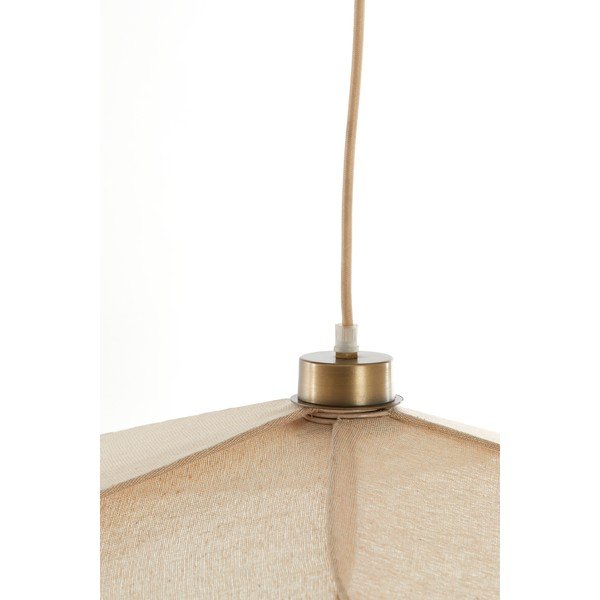 Lampadario color crema con paralume in tessuto Fyano – Light & Living-image-4