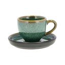 Tazzina per espresso verde in ceramica 70 ml Gastro Green/Black – Bitz