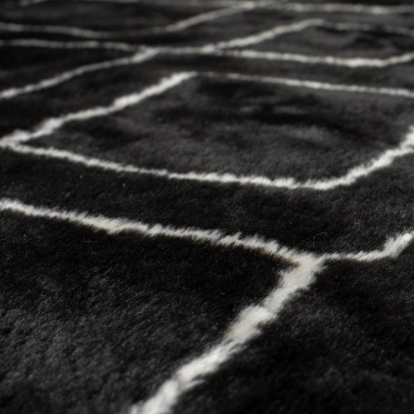 Tappeto lavabile nero 160x230 cm Imran - Flair Rugs-image-3