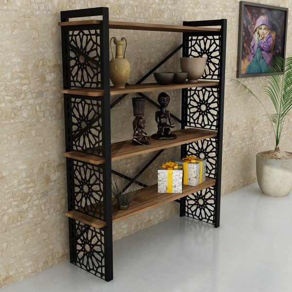 Scaffale in legno di noce Sultan - Furny Home-image-3