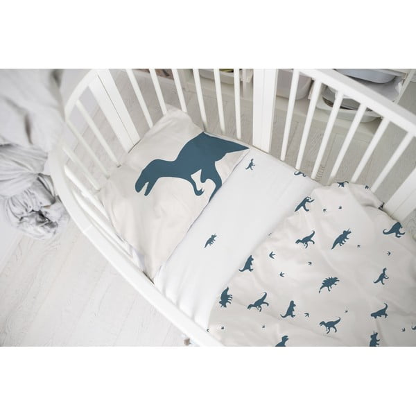 Lenzuolo per culla in cotone sateen 120x60 cm Dino World - Butter Kings-image-1