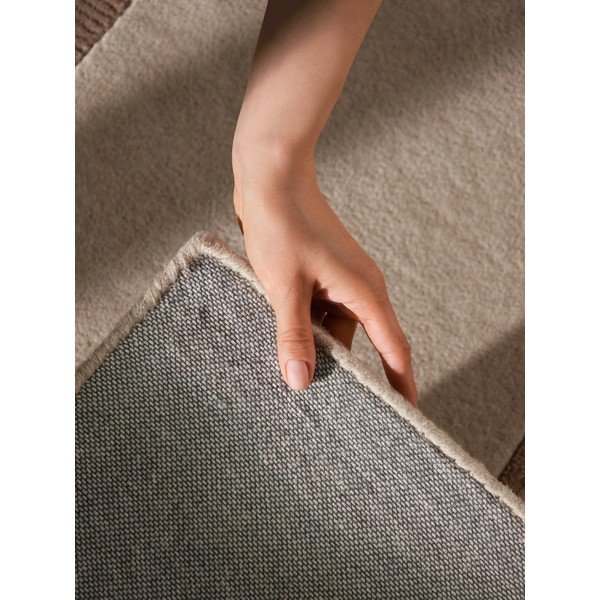 Tappeto marrone/color crema in misto lana 160x230 cm Karola – Villeroy&Boch-image-1