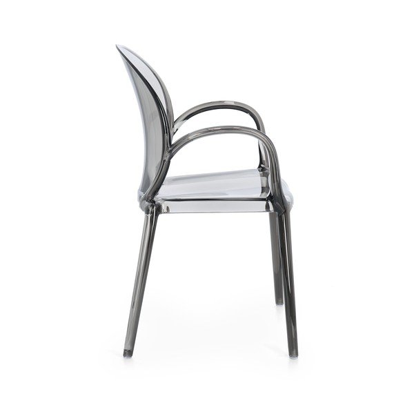 Sedia da esterno grigia in plastica Camilla – Bizzotto-image-3