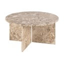 Tavolino rotondo in marmo marrone chiaro ø 90 cm Vega - Actona