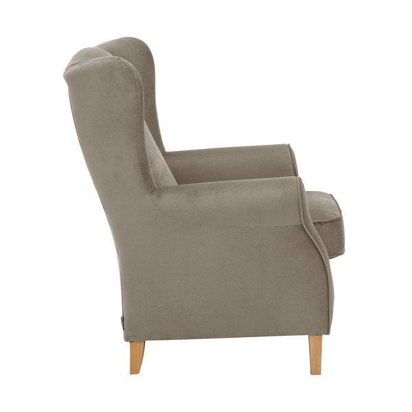 Poltrona in velluto marrone Lorris - Max Winzer-image-3