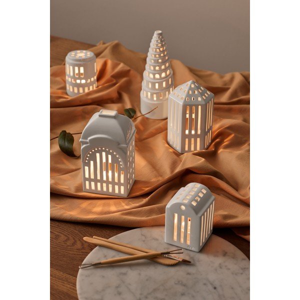 Portacandele in ceramica per tea light Urbania Lighthouse Little Tower - Kähler Design-image-1