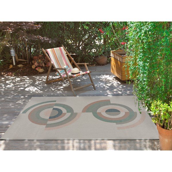 Tappeto da esterno crema 77x150 cm Breno - Universal-image-1