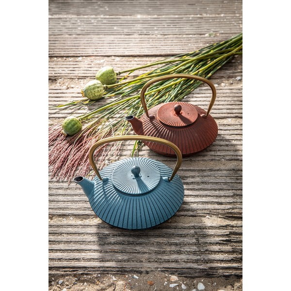 Teiera in ghisa blu 1,1 l Linhai - Bredemeijer-image-4