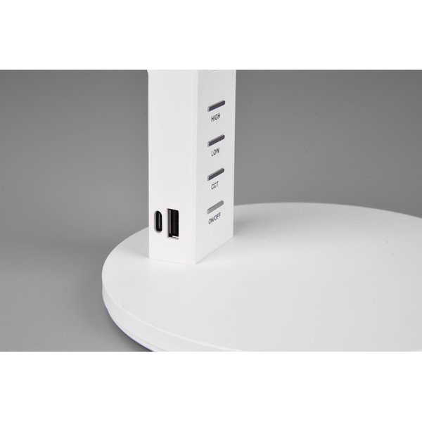 Lampada da tavolo LED bianco opaco con intensità regolabile (altezza totale 40 cm) Ava – Trio-image-2