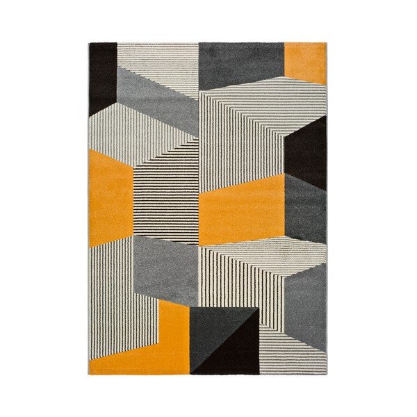 Tappeto grigio-arancio , 140 x 200 cm Leo Grey - Universal