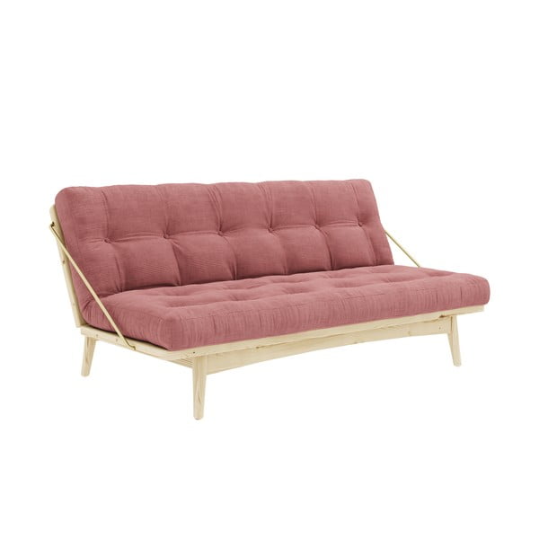Divano letto in velluto a coste rosa 190 cm Folk - Karup Design-image-3