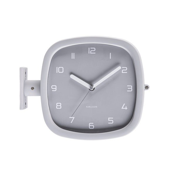 Orologio da parete grigio Slides, 29 x 24,5 cm Doubler - Karlsson