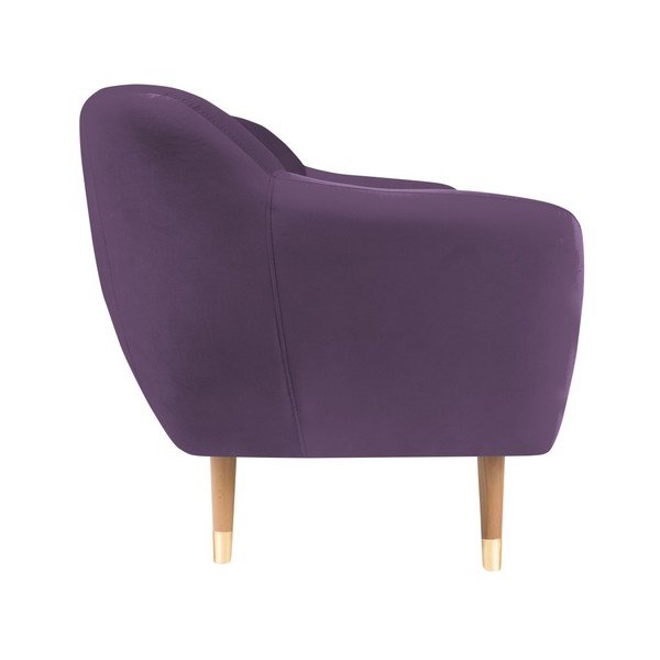Divano in velluto viola , 158 cm Benito - Mazzini Sofas-image-3