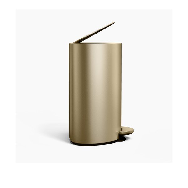 Cestino per la spazzatura oro opaco in acciaio con pedale 6 l – simplehuman-image-2