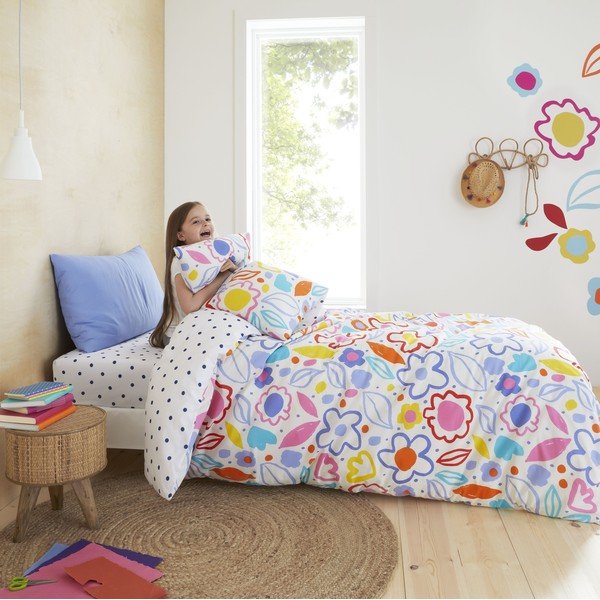 Biancheria da letto in cotone per bambini 200x135 cm Blomme Floral - Pineapple Elephant-image-4