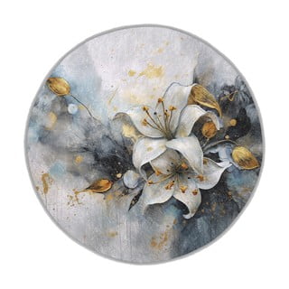 Tappeto rotondo blu/grigio lavabile ø 150 cm Golden Lilly – Mila Home