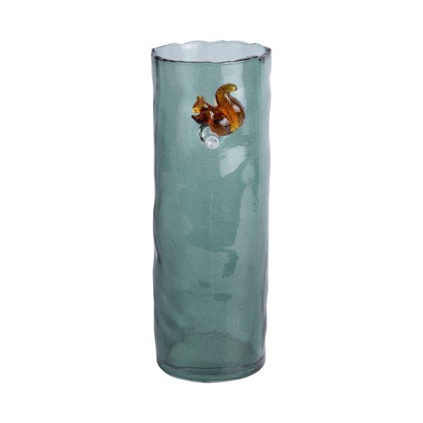 Vaso verde scuro in vetro (altezza totale 15 cm) Squirrel On Branch – PT LIVING-image-3