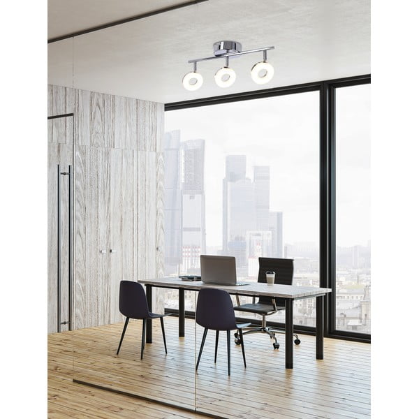 Plafoniera LED in argento lucido 47x16 cm Thema - Candellux Lighting-image-1