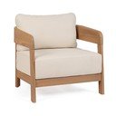 Poltrona da esterno di colore naturale in legno massiccio Pablo – Bizzotto