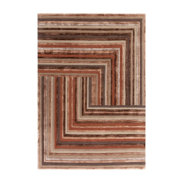 Tappeto in lana color mattone 160x230 cm Network Terracotta - Asiatic Carpets