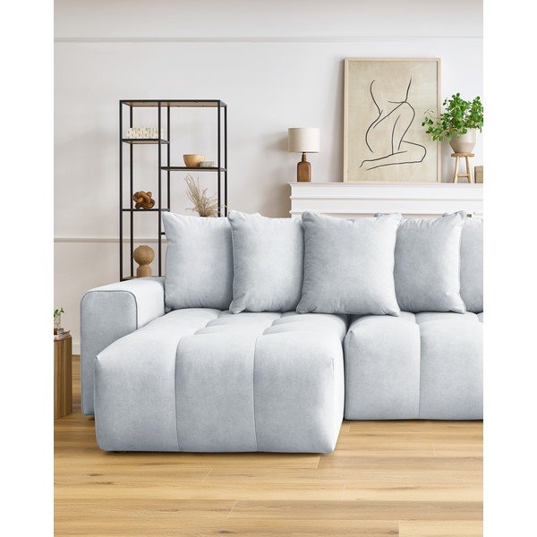 Divano angolare grigio chiaro (angolo sinistro) Mont-Blanc - Bobochic Paris-image-1