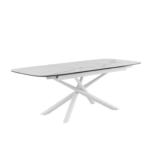 Tavolo da pranzo pieghevole bianco e grigio , 160 x 95 cm Ness - sømcasa-image-4