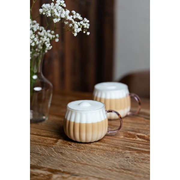 Tazze in set per cappuccino 2 pz 350 ml Tulip – Vialli Design-image-1