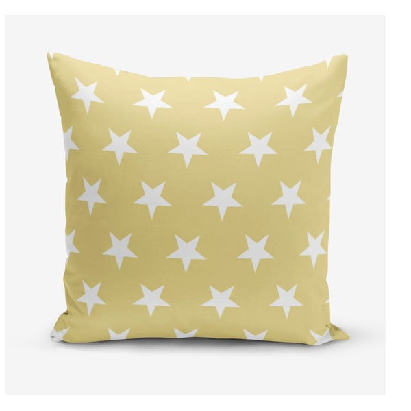 Federa gialla con motivo a stella , 45 x 45 cm - Minimalist Cushion Covers