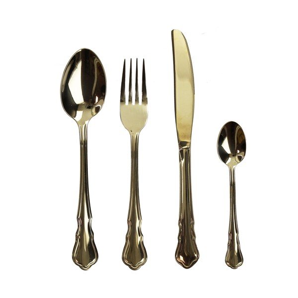 Posate in acciaio inox 16 pezzi in colore oro Posate Imperial - Brandani
