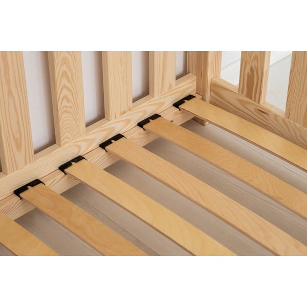 Letto per bambini in legno di pino in colore naturale 90x200 cm CPP - Adeko-image-2