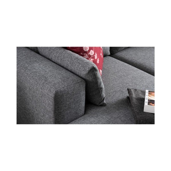 Divano angolare grigio scuro Fanz, angolo sinistro - Balcab Home-image-4