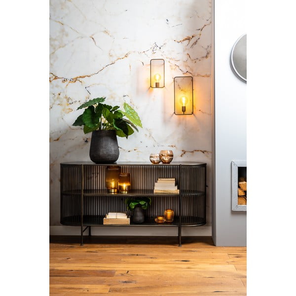 Cassettiera bassa in metallo nero 149x80 cm Yinthe - Light & Living-image-1