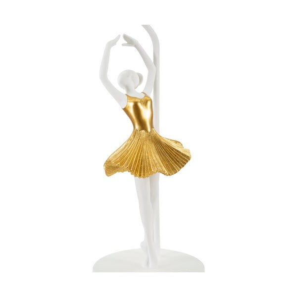 Lampada da tavolo bianca-oro con paralume in tessuto (altezza 64 cm) Dancer - Mauro Ferretti-image-2
