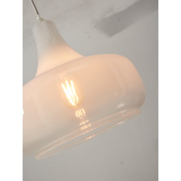 Lampada a sospensione bianca con paralume in vetro ø 25 cm Reykjavik - it's about RoMi-image-2