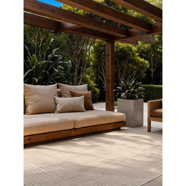 Tappeto da interno/esterno color crema/di colore naturale 160x230 cm Haringey Nightingale – Ted Baker-image-1