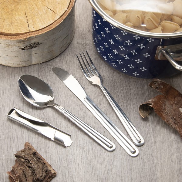 Posate argentate in acciaio inox 4 pz KEMP – Orion-image-1