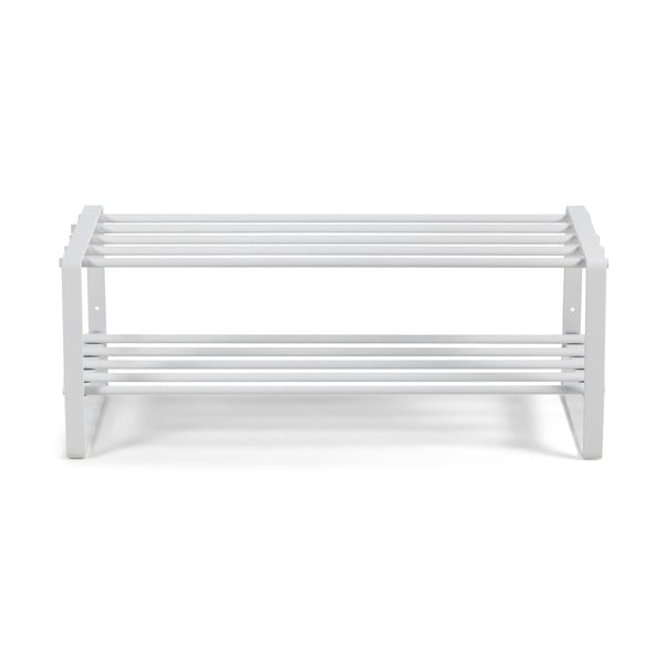 Scarpiera bianca in metallo 70x29x27 cm Rex – Spinder Design-image-1