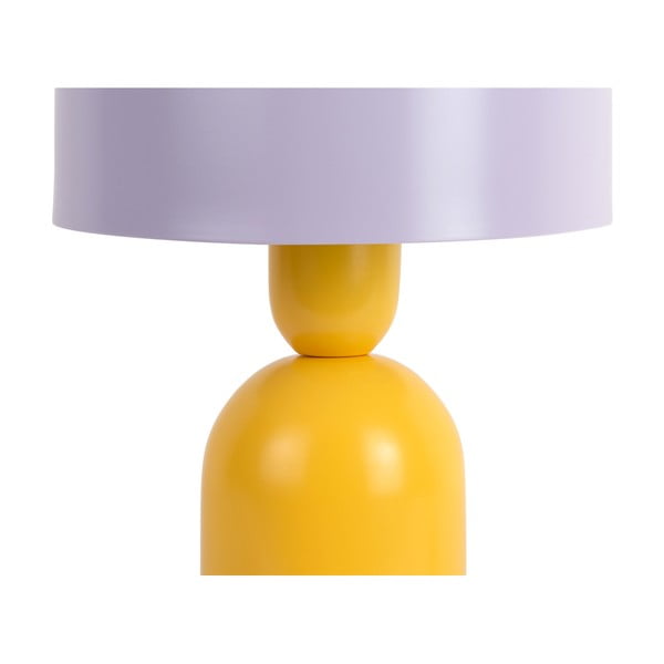Lampada da tavolo gialla/viola (altezza totale 24 cm) Double Funky – Leitmotiv-image-2