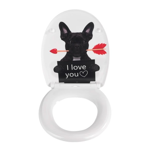 Sedile per WC con chiusura automatica 37,5 x 41,5 cm Guilty Dog - Wenko-image-1