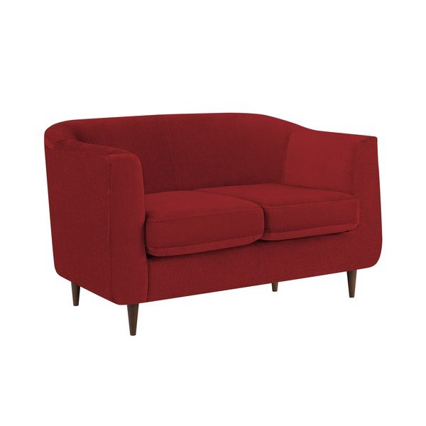 Červená sametová pohovka Kooko Home Glam, 125 cm-image-4