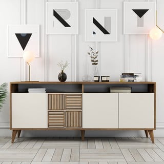 Credenza color crema in noce 180x79 cm Milan - Kalune Design