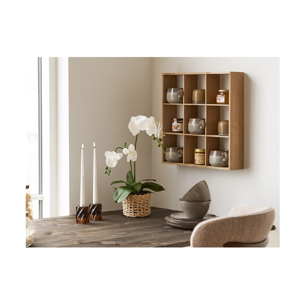 Mensola di colore naturale in pino massiccio con ripiani multipli 46 cm Moss – House Nordic-image-1