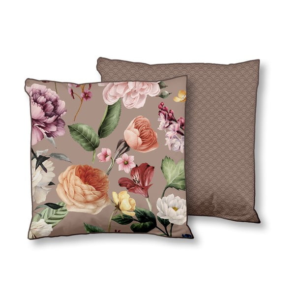 Cuscino decorativo marrone, 50 x 50 cm Fiori - Descanso