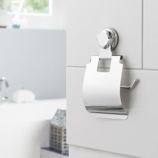 Porta carta igienica in metallo autoportante in argento Bestlock Bath - Compactor