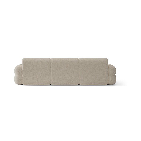Divano angolare color crema (con penisola a sinistra/con chaise lounge) con rivestimento in ciniglia Neo – Micadoni -image-4