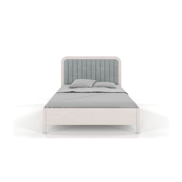 Letto matrimoniale in legno di faggio bianco Visby , 200 x 200 cm Modena - Skandica-image-2