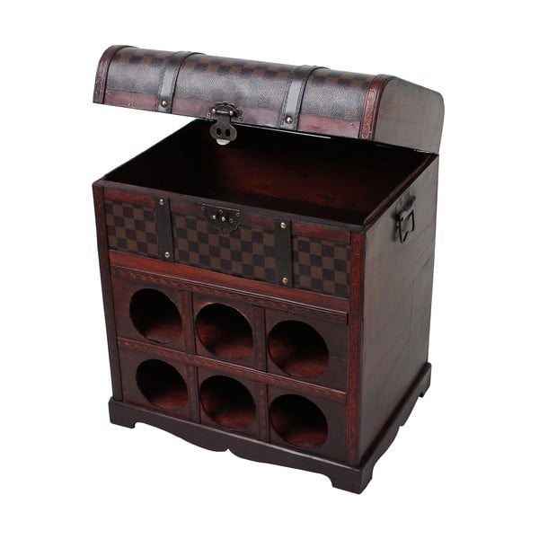 Scaffale per vino marrone 6 bottiglie 41x48 cm - Deco Pleasure-image-2