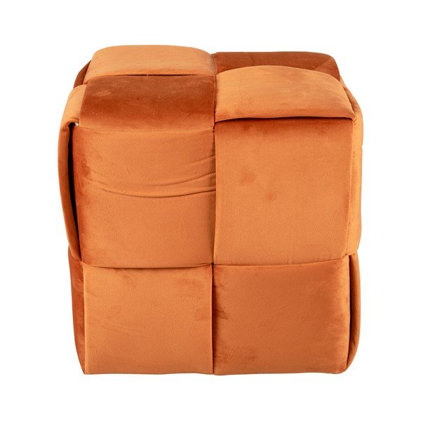 Sgabello in velluto arancione Weaved - Leitmotiv-image-2